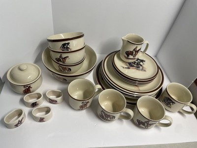 Vintage Montana LifeStyles Cowboy Reflections 23 Piece Dinnerware Set | eBay US