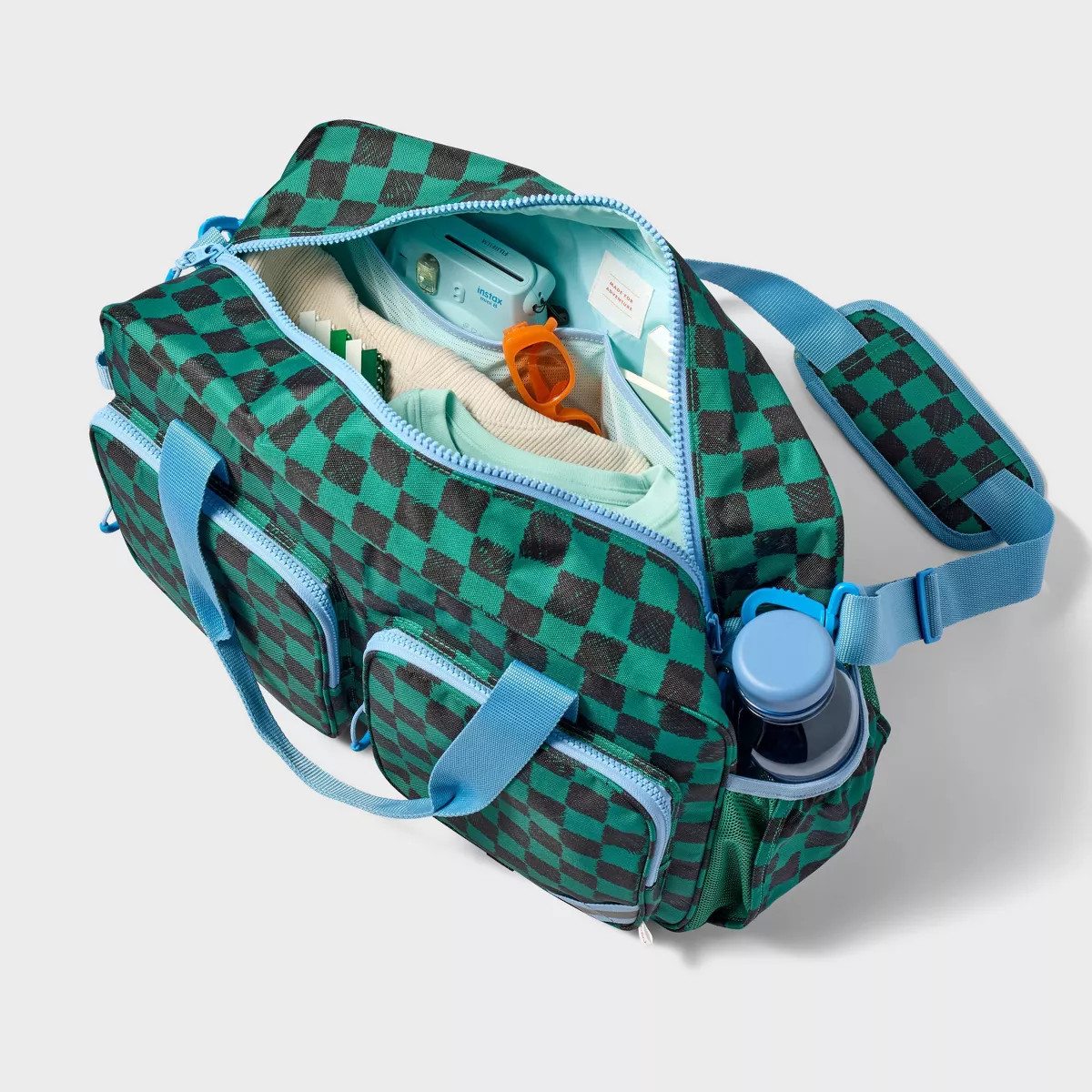 Kids' Weekender Duffel Bag Green Checkered - Cat & Jack™️ | Target