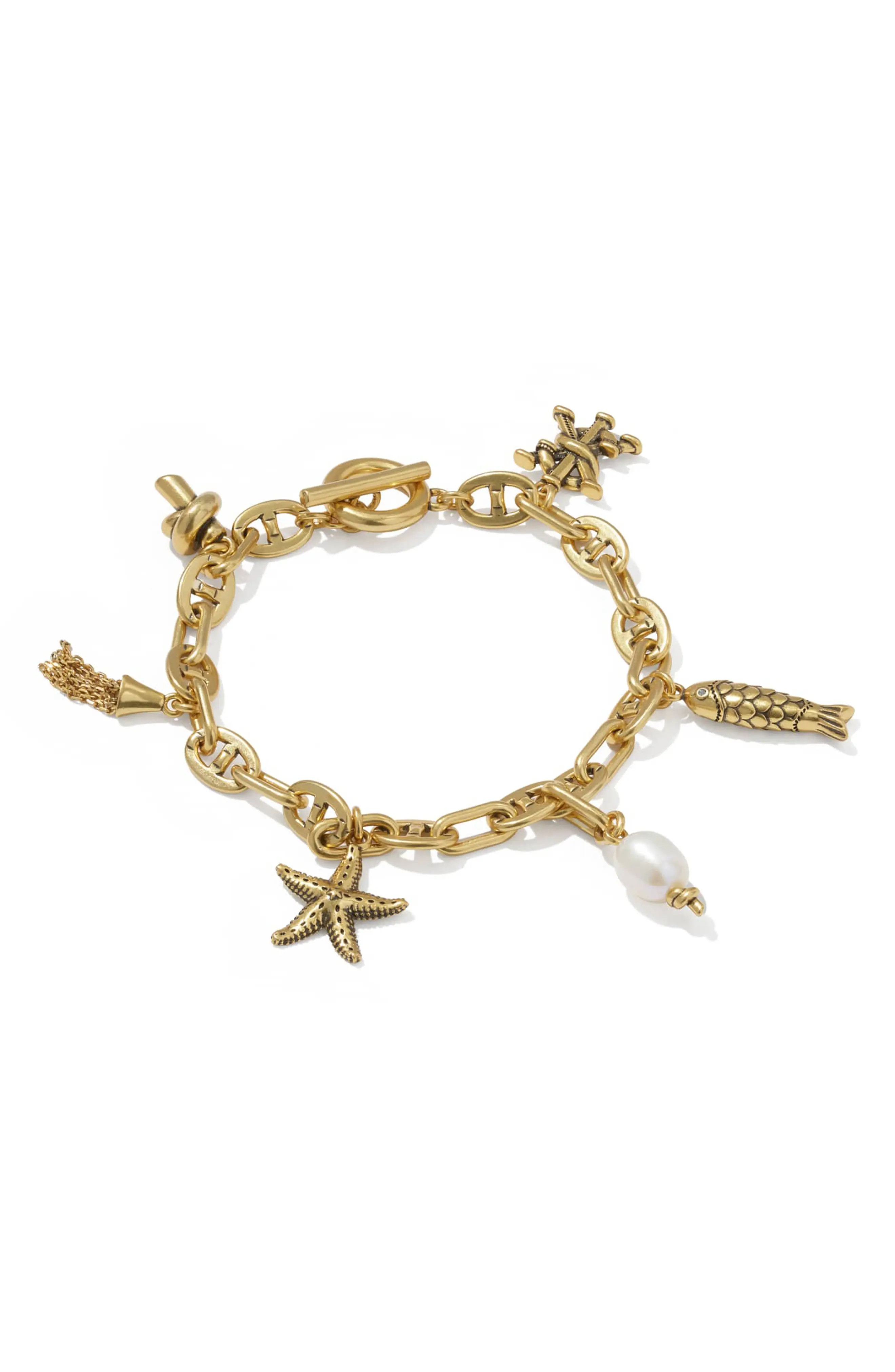 Parker Cultured Freshwater Pearl Charm Bracelet (Women) | Nordstrom | Nordstrom