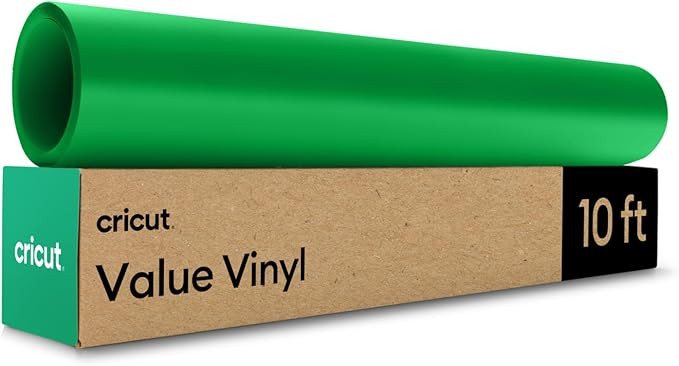 Cricut Value Permanent Vinyl, Matte Green (12in x 10ft Roll) | Amazon (US)