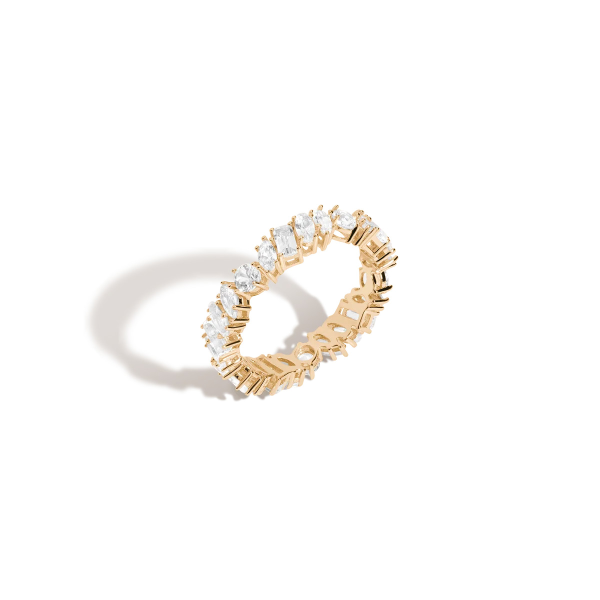 White Sapphire Mixed Shape Eternity Ring | AUrate New York