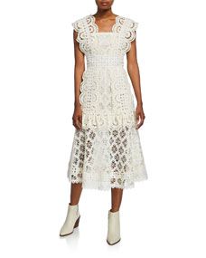 Laurel Lace Sleeveless Midi Dress | Bergdorf Goodman