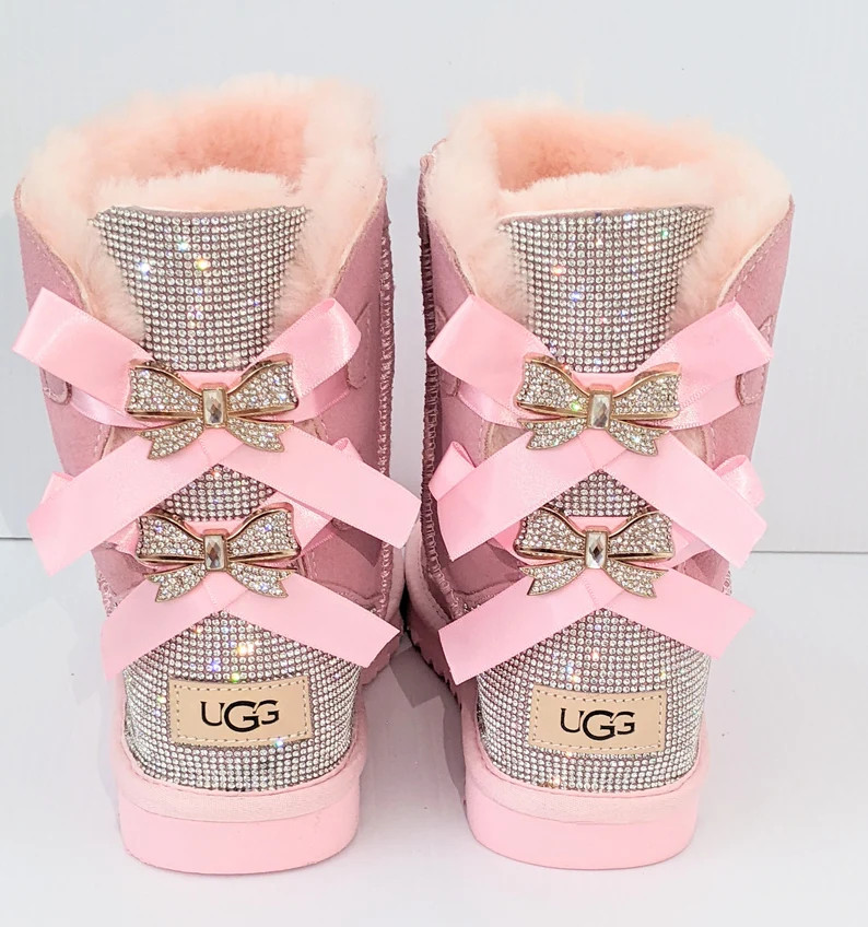 Custom Bling UGG Women's Short Boots - Etsy | Etsy (US)