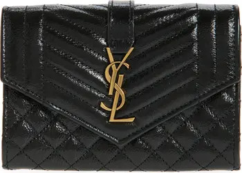 Saint Laurent Cassandre Quilted Leather Envelope Wallet | Nordstrom | Nordstrom