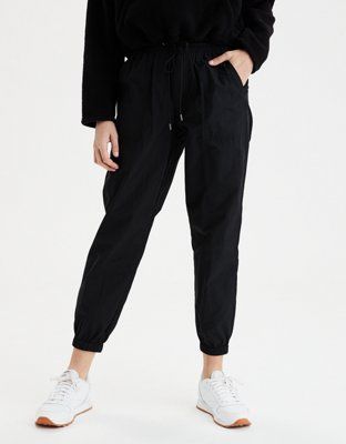High-Waisted Nylon Windbreaker Pant | American Eagle Outfitters (US & CA)