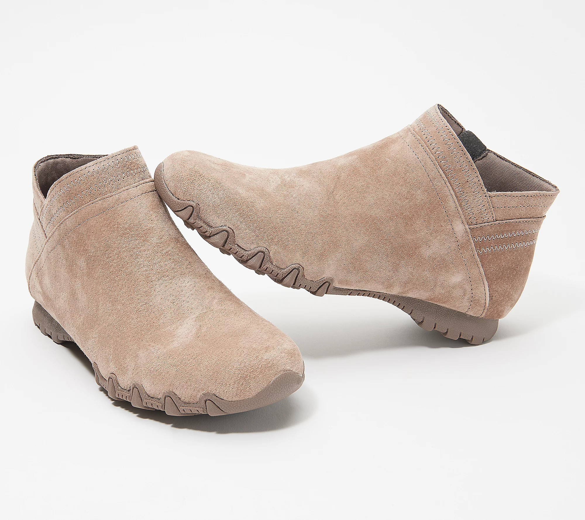 As Is Skechers Suede Ankle Boots- Bikers | QVC