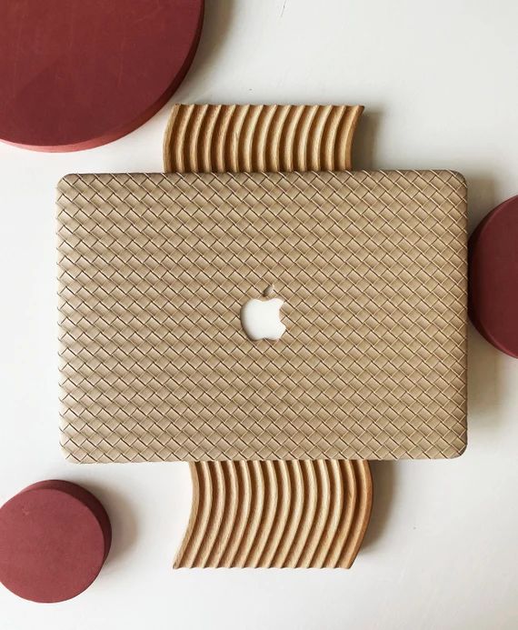 Woven Leather Milky Beige Hard Case Cover for Macbook Air 13 | Etsy | Etsy (US)