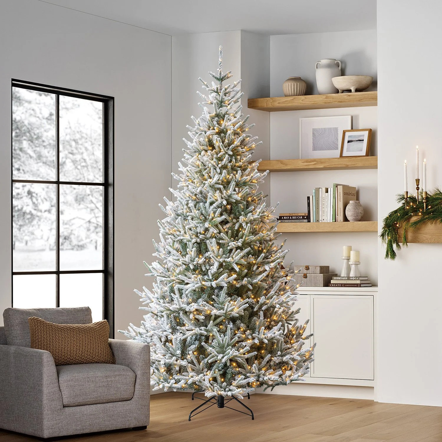 Member's Mark 9' Pre-Lit Snowy Georgia Christmas Tree | Sam's Club