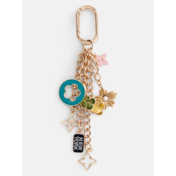 Free Assembly Women's Dangling Chains Handbag Charm, Multi | Walmart (US)