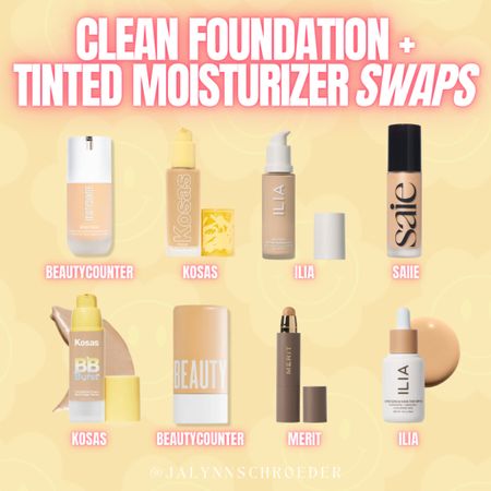 Clean foundation and tinted moisturizer swaps! 

#LTKBeauty #LTKFindsUnder50 #LTKFindsUnder100