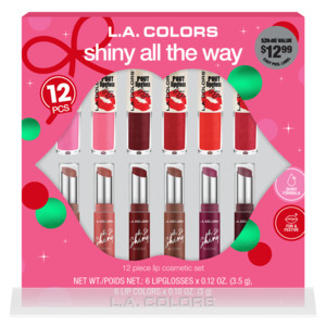 L.A. COLORS Shiny All The Way Lips 12-Piece Gift Set | CVS Health