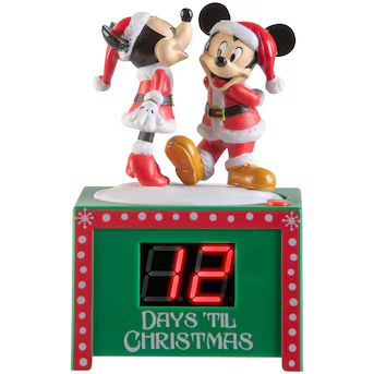 Disney 5.12-in Musical Animatronic Decoration Mickey and Minnie Merry Christmas Battery-operated ... | Lowe's