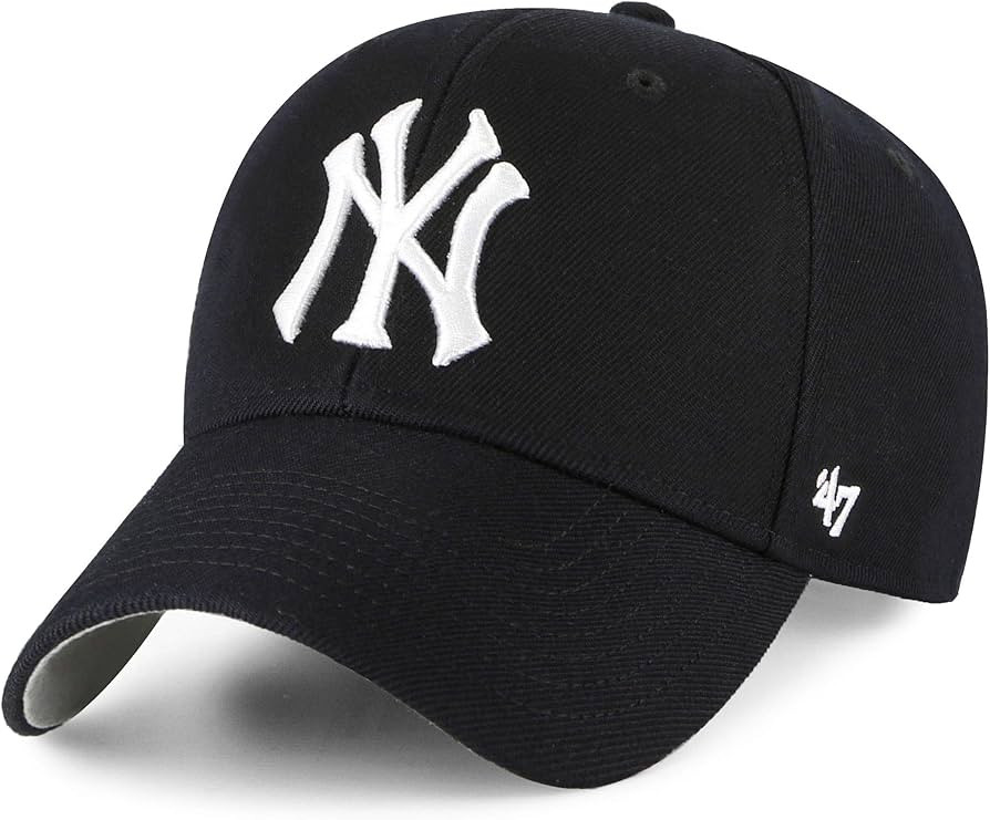 Compatible with New York Yankees Black & White '47 MVP Adjustable Cap Hat MLB Baseball One Size F... | Amazon (CA)