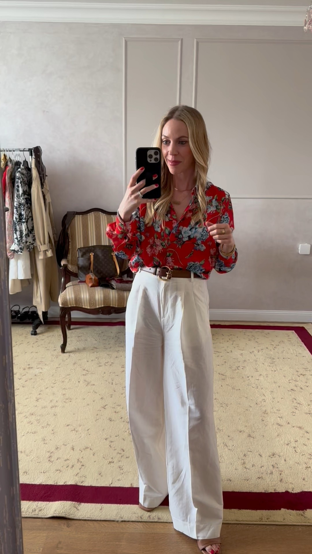 Work wear look, floral print shirt, linen pants (under $45), mule sandals, office wear, style over 40

#LTKOver40 #LTKWorkwear #LTKFindsUnder50