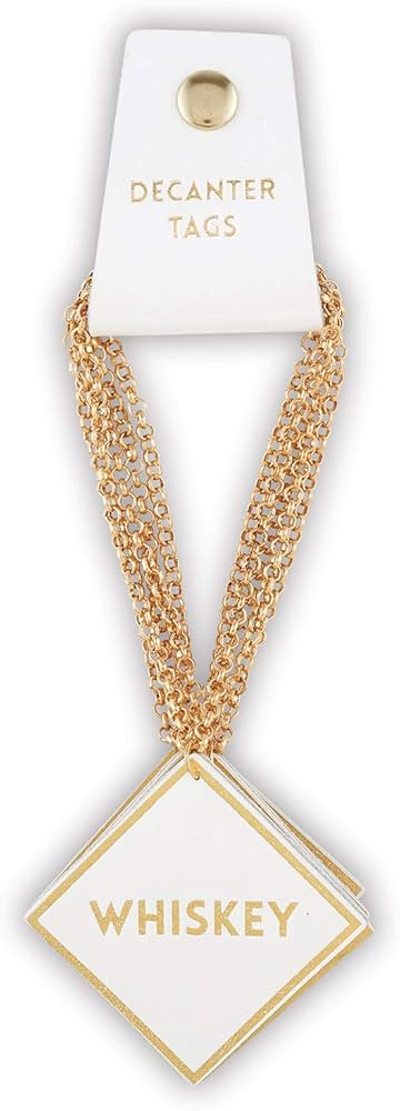 Santa Barbara Design Studio Sippin' Pretty Leather Decanter Liquor Tags, Set of 5, 2-Inch, White/... | Amazon (US)