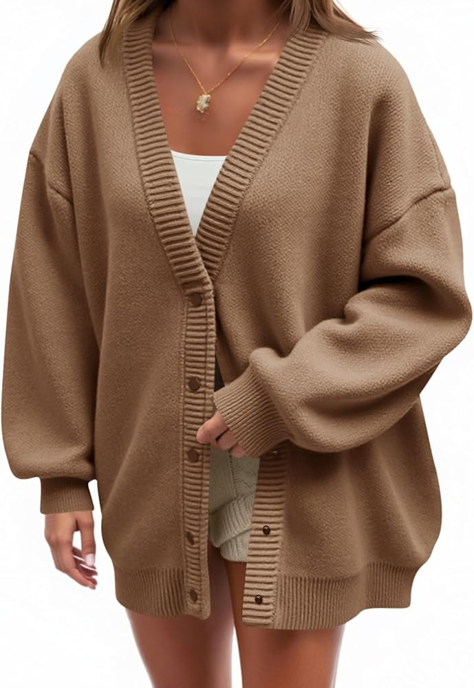 Cicy Bell Womens Oversized Chunky Cardigan Sweaters Trendy Button Down Knit Sweater 2025 Fall Win... | Amazon (US)