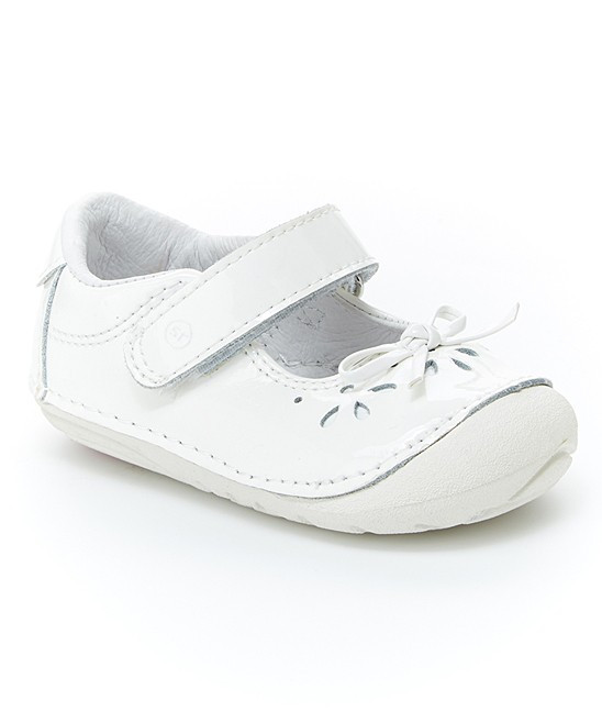 Stride Rite Girls' Mary Janes WHITE - White Cutout Bowtie-Accent Soft Motion Jane Mary Jane - Girls | Zulily