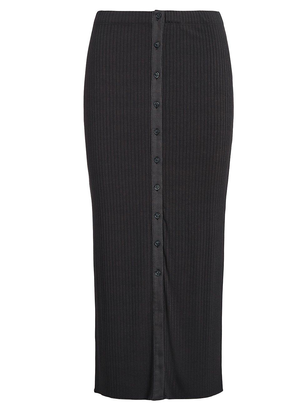 Button-Front Rib-Knit Pencil Skirt | Saks Fifth Avenue