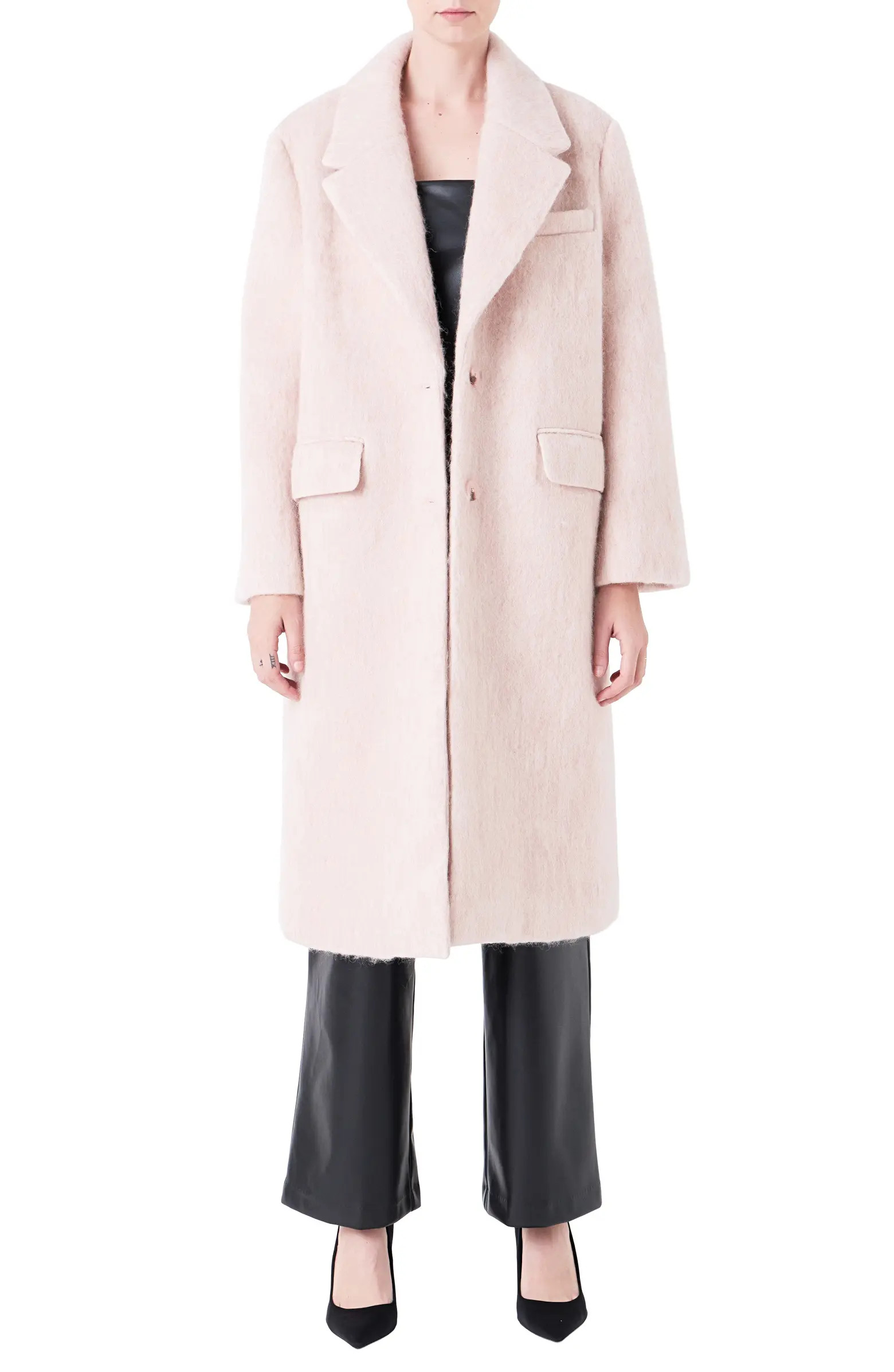 Oversize Longline Wool Blend Coat | Nordstrom