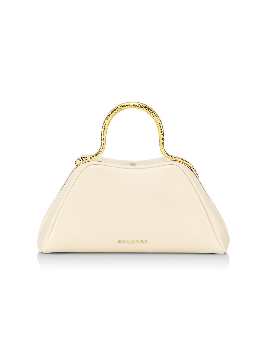 Women's Serpentine Leather Top Handle Bag - Ivory Opal | Saks Fifth Avenue