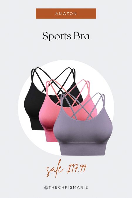3 sports bra from Amazon for less than $20

#LTKunder50 #LTKfit #LTKSale