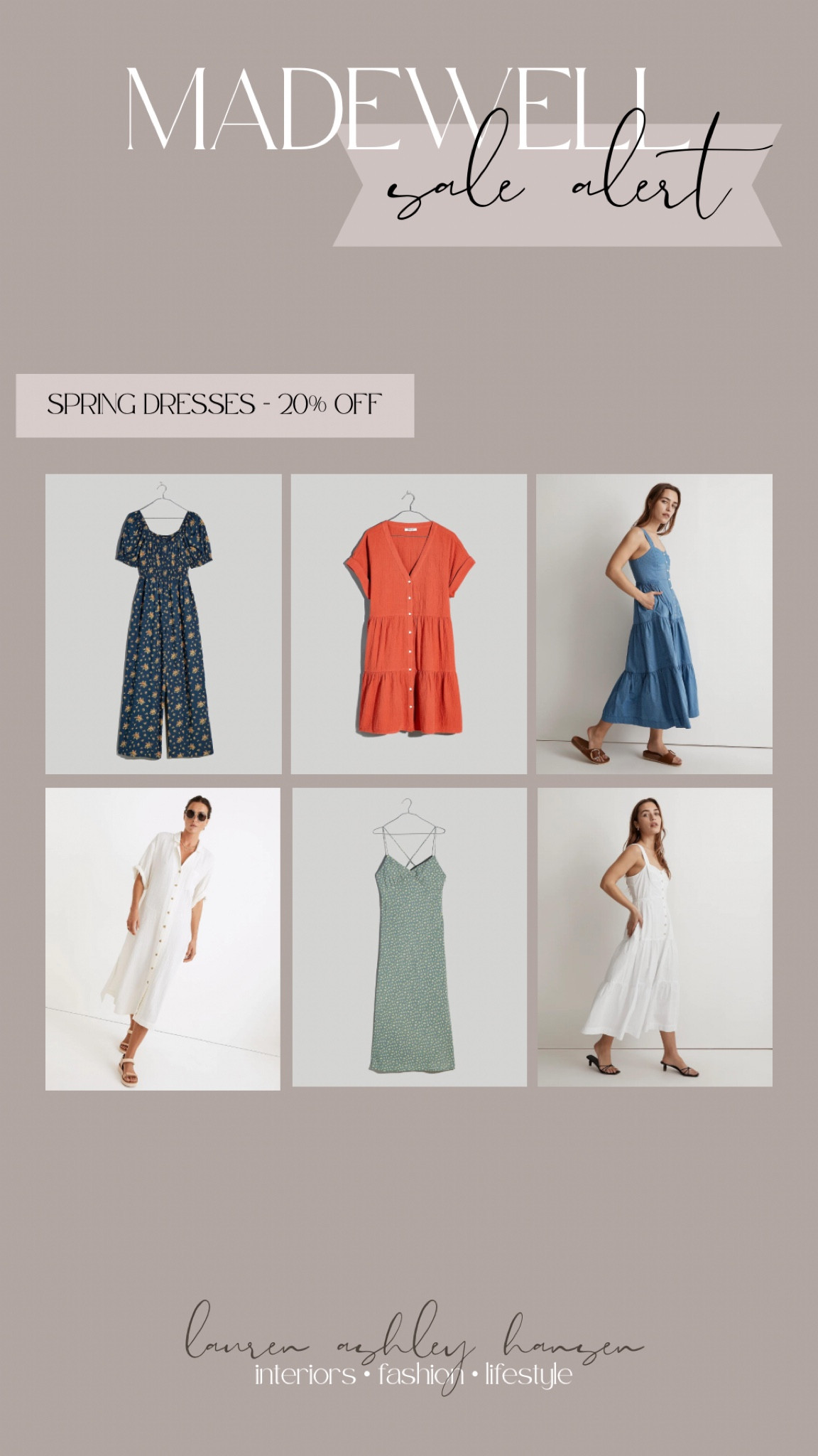 Adorable spring dresses from madewell! All on sale! 

#LTKunder100 #LTKstyletip #LTKSale