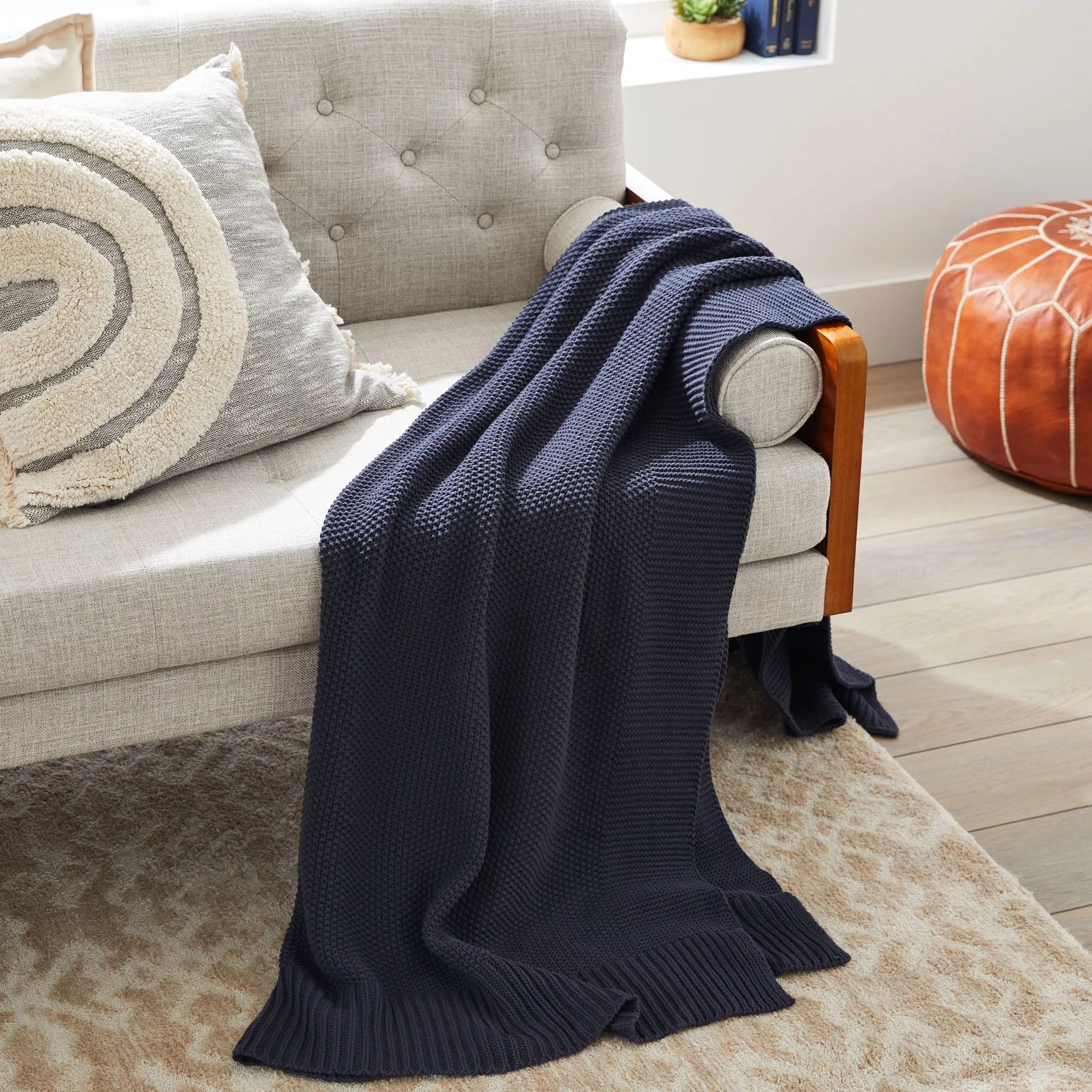 Better Homes & Gardens Solid Knit Throw, Charcoal Gray, 50" x 60" | Walmart (US)