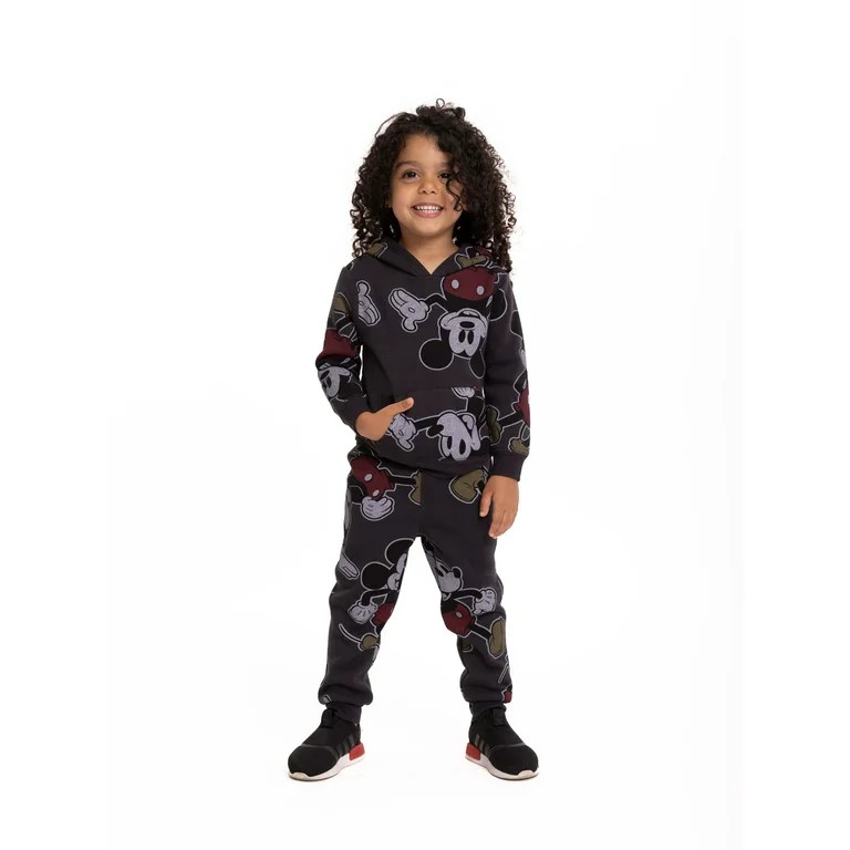 Mickey Mouse Toddler Boy Fleece Hoodie and Joggers Set, 2-Piece, Sizes 12M-5T | Walmart (US)