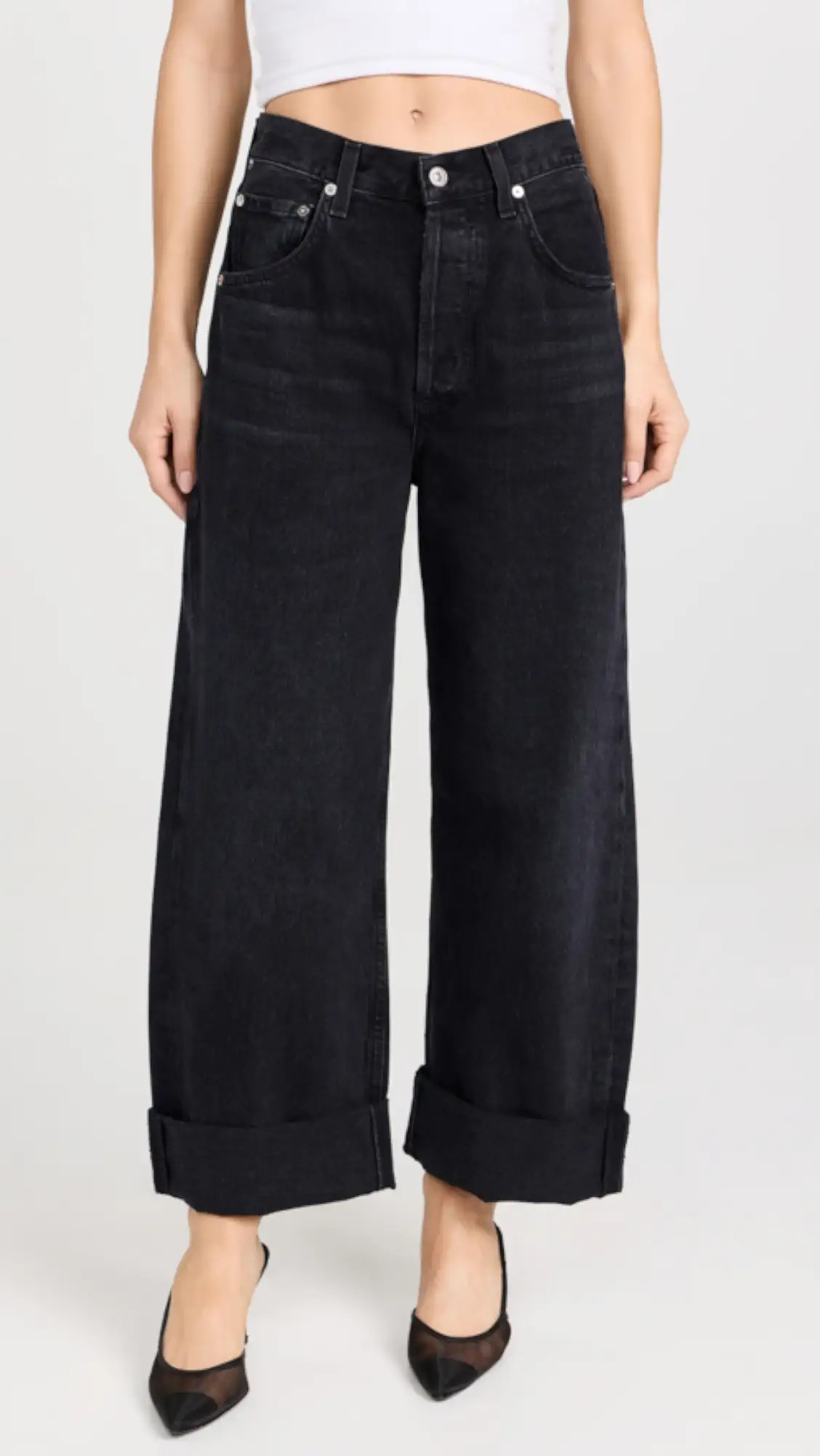 Ayla Baggy Cuffed Crop Jeans | Shopbop