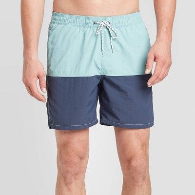 Men's 7" Double Panel Swim Trunks - Goodfellow & Co™ Green | Target