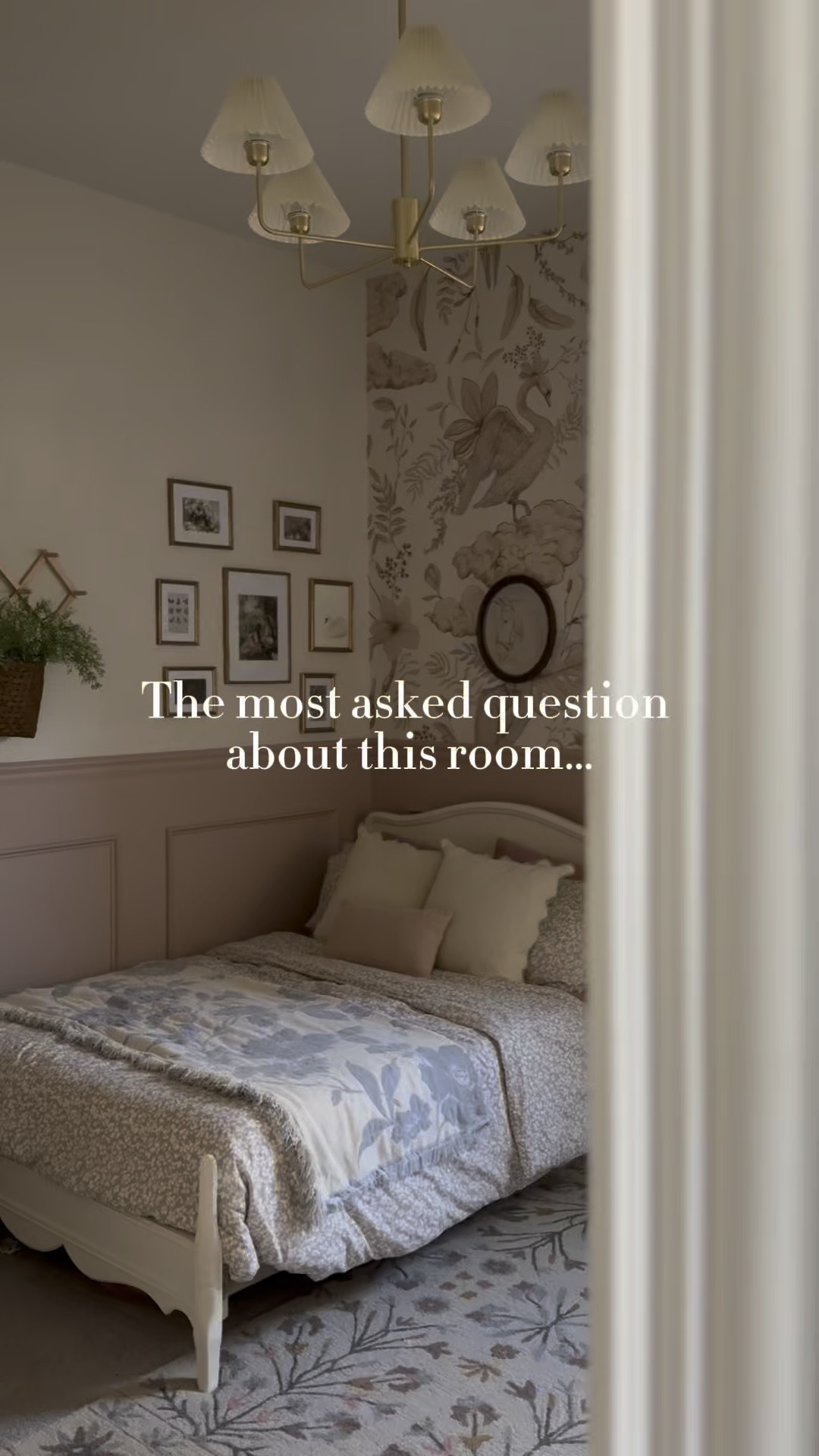 Top paint color is Shark by PPG 
Bottom paint color is Sashay Dand by SW

Cottage core little girls bedroom decor // kids bedroom // pink vintage style bedroom // floral duvet // girls bed 

#LTKHome #LTKKids