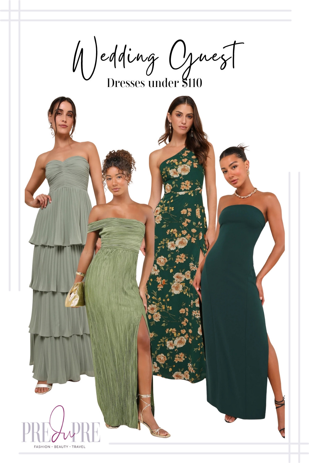 Wedding season is in full swing! If you're a wedding guest in need of a dress, look no further. I've found some stunning dresses all under $110. Whether you're looking for a romantic floral print or a sleek, classic silhouette, there's a dress for every occasion and style. Check out my LTK page to shop these looks and find the perfect dress for your next event! #weddingguest #weddingseason #weddingguestdress #dresses #fashion #style #outfitinspo #predupre #dressinspo 

 #LTKParties #LTKFindsUnder100 #LTKWedding