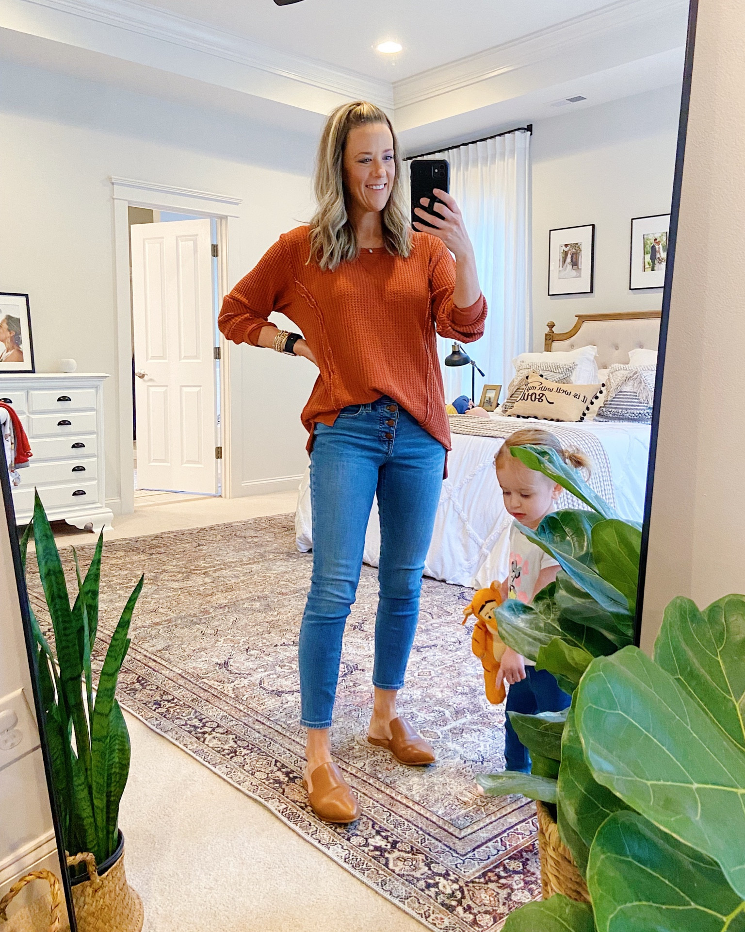 Feeling cozy and cute in my Walmart thermal, skinny jeans (they're just so flattering), and trusty Madewell mules. These mules were an investment, but I wear them 3-4 times a week! This exact thermal is out of stock but I’m sharing a similar one with a hood (size up one)  

Mom style | nursing friendly | everyday style | Walmart fall fashion | autumn outfit | affordable fashion | everyday find | everyday chic

#LTKfindsunder100 #LTKfamily #LTKSeasonal