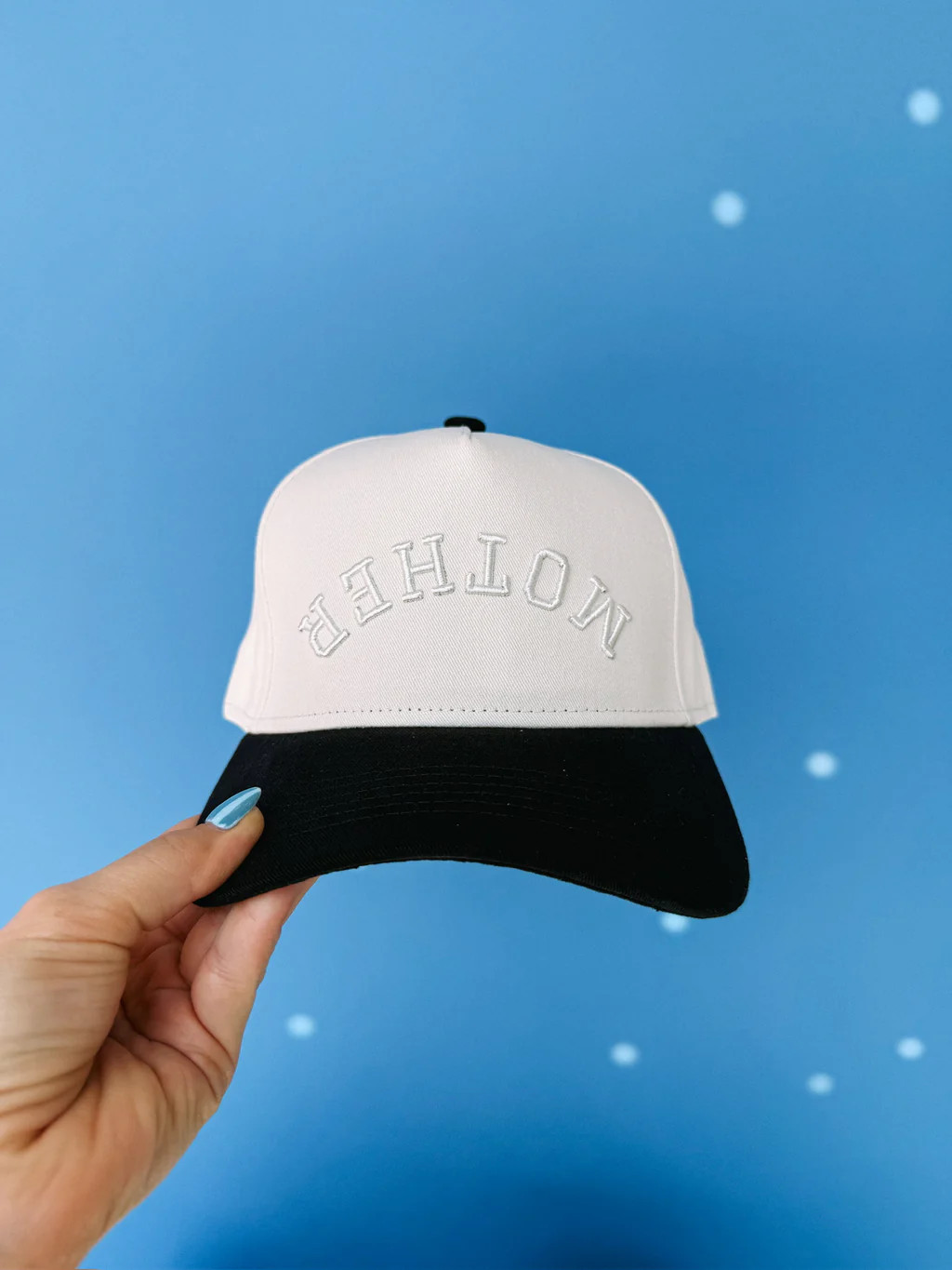 ETTA OG | upside down mother trucker hat - cream/black | Etta+East