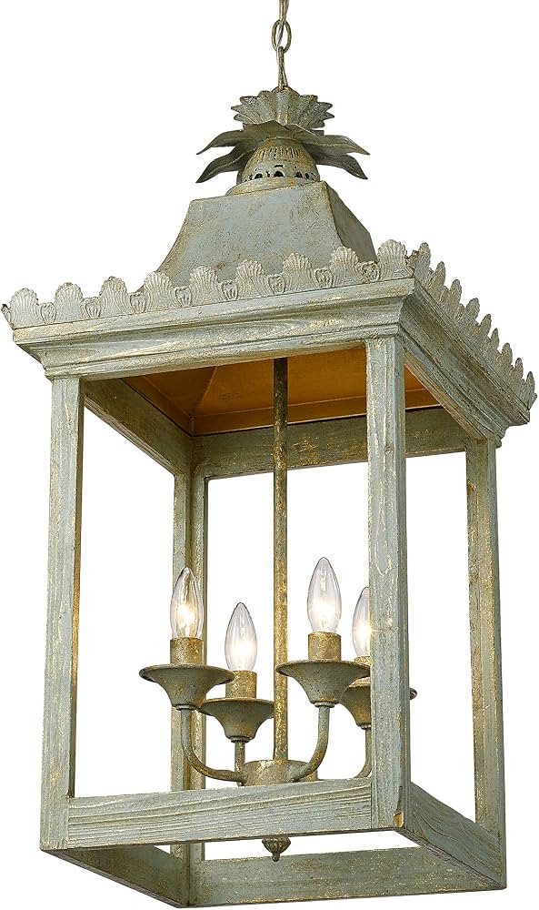 Golden Lighting Finley 4 Light Pendant Vintage Sage- Pendant Light, Pendant Lights, Ceiling Light... | Amazon (US)