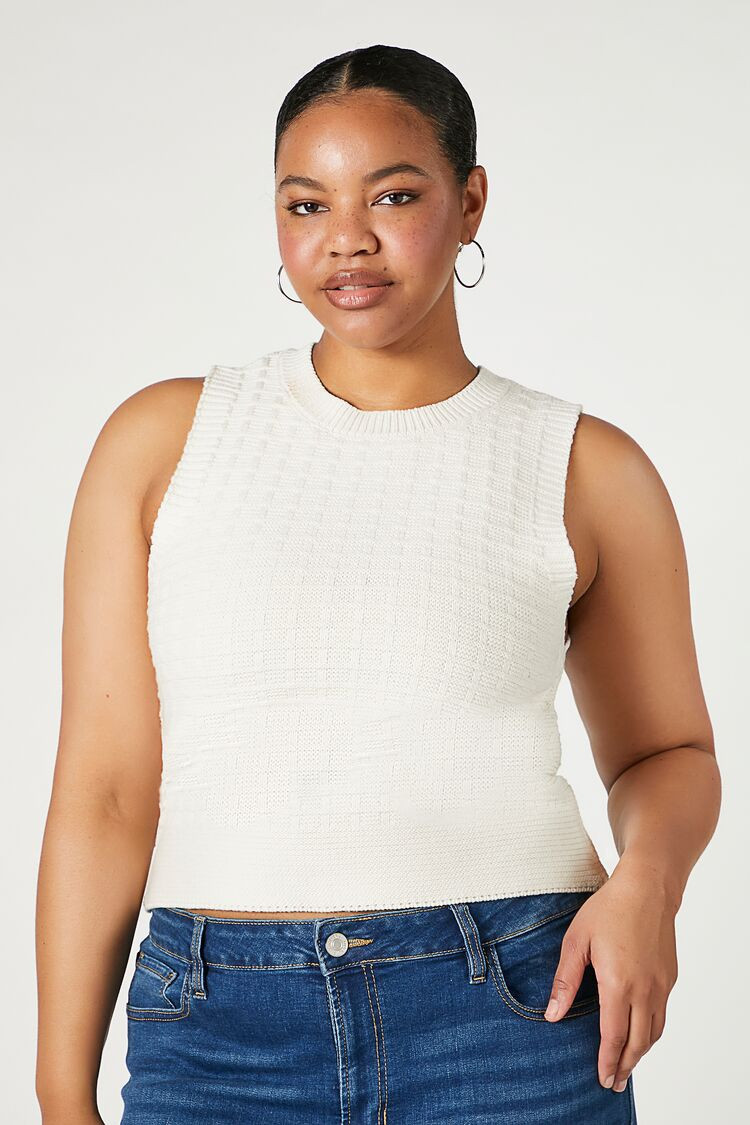 Plus Size Textured Sweater Vest | Forever 21 (US)