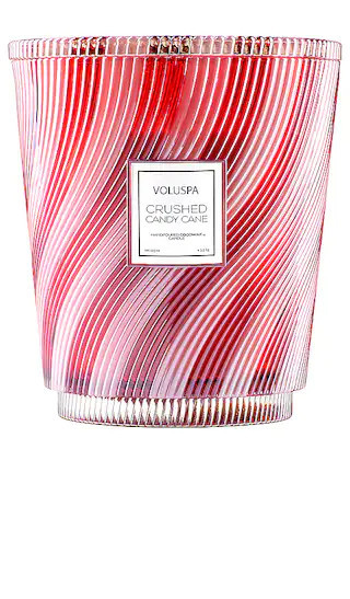 Voluspa Crushed Candy Cane 5-Wick Hearth Candle in Red. | Revolve Clothing (Global)