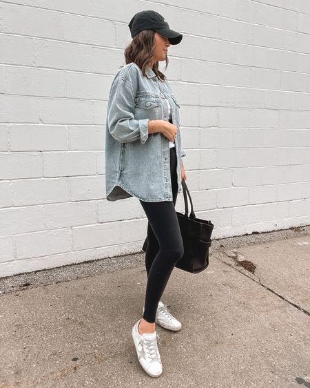 Basically my mommin' uniform these days while we wait for summer temps to show up // loving this updated take on the jean jacket, a closet staple! Linked all outfit details. 

#LTKitbag #LTKSeasonal #LTKstyletip