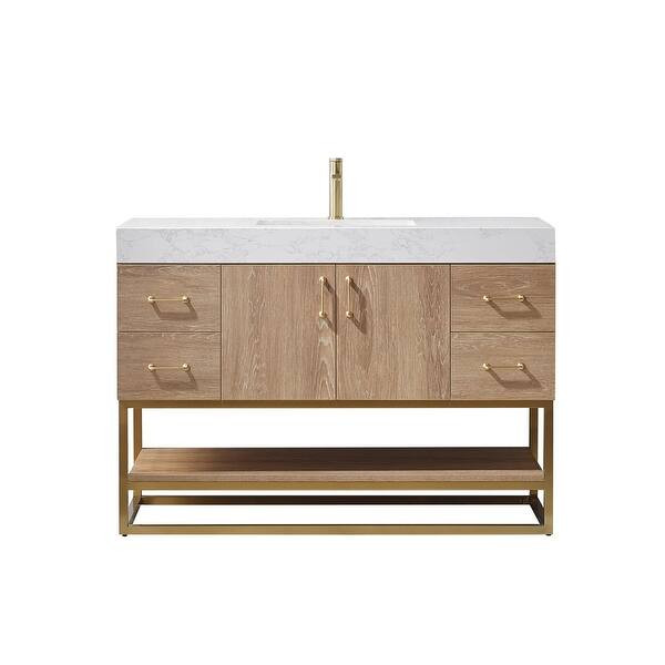 Alistair 48" Vanity in North American Oak with Countertop,no Mirror | Bed Bath & Beyond