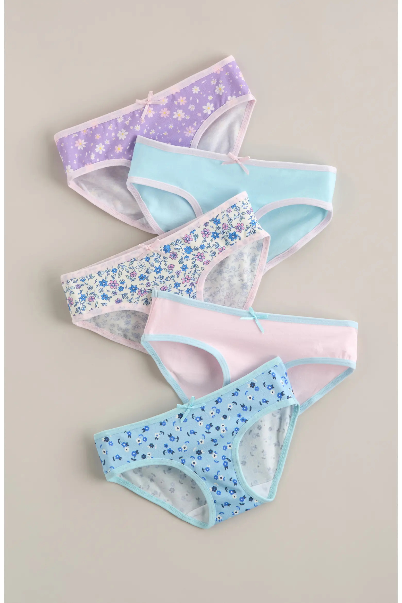 Kids' Assorted 5-Pack Stretch Cotton Hipster Briefs (Women) | Nordstrom | Nordstrom