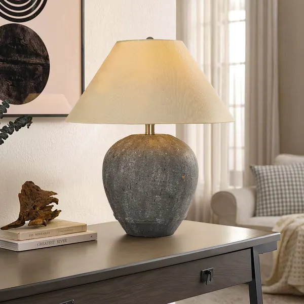 Ceramic Table Lamp with Linen Shade - Bed Bath & Beyond - 42558170 | Bed Bath & Beyond
