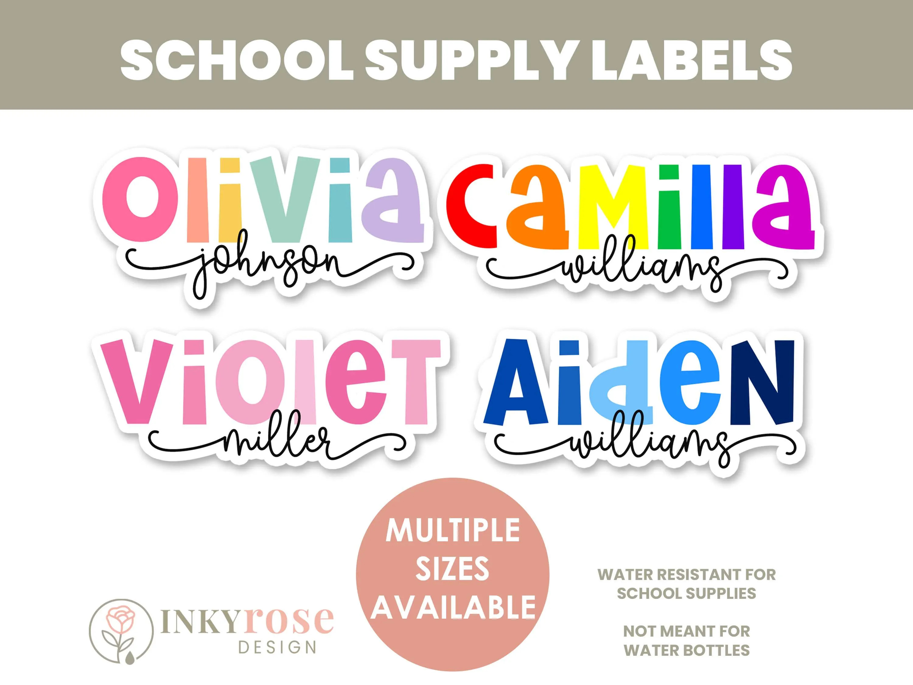 School Labels for Girls Boys Kids Teachers, School Stickers Labels, Personalized Name Sticker Sheet, Back to School Supplies, Student Gift | Etsy (Global)