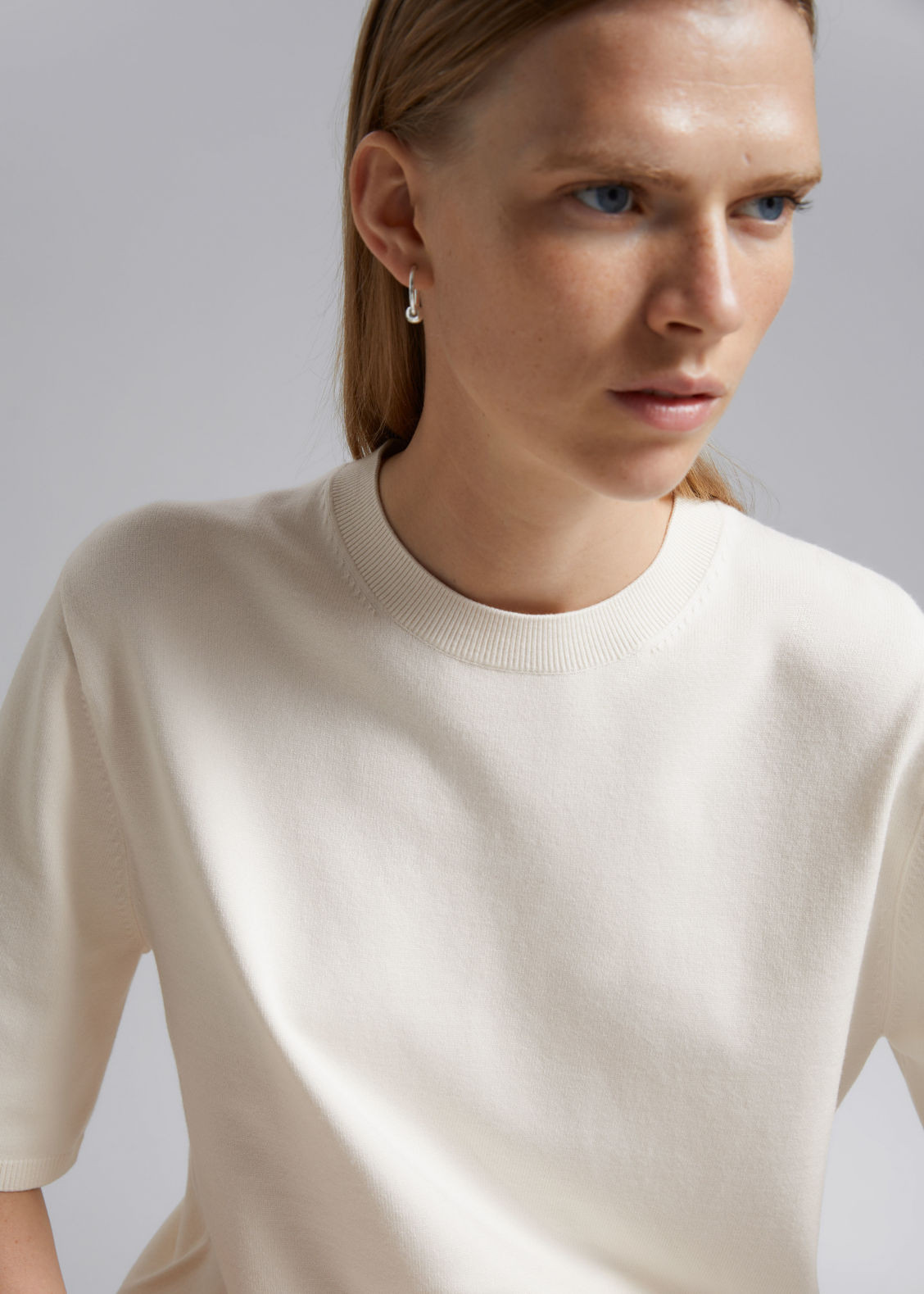 Knitted T-Shirt - White | & Other Stories US