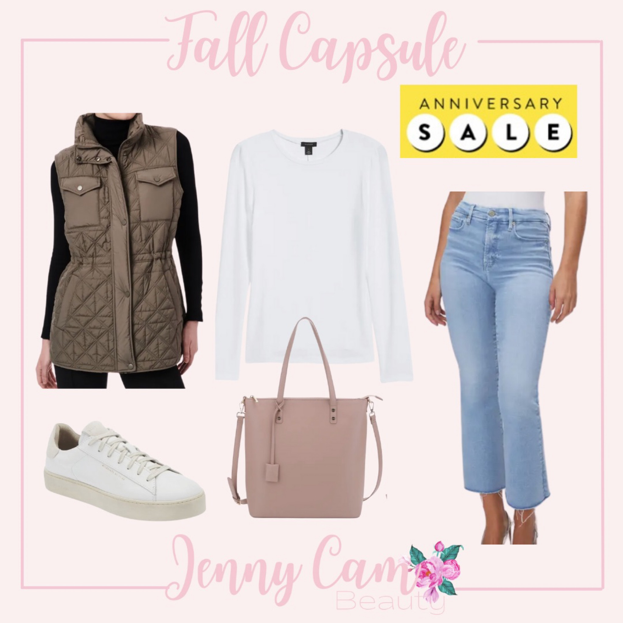 #nordstrom anniversary sale fall capsule wardrobe white tee puffer vest jeans sneakers 

#LTKxNSale #LTKstyletip #LTKsalealert