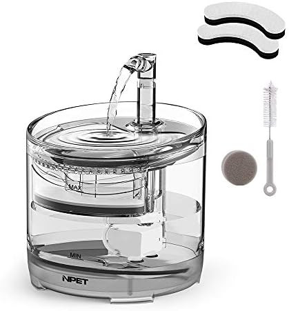 NPET Cat Water Fountain, WF050TP 1.5L Automatic Pet Drinking Fountain with Replacement Faucet Kit | Amazon (US)