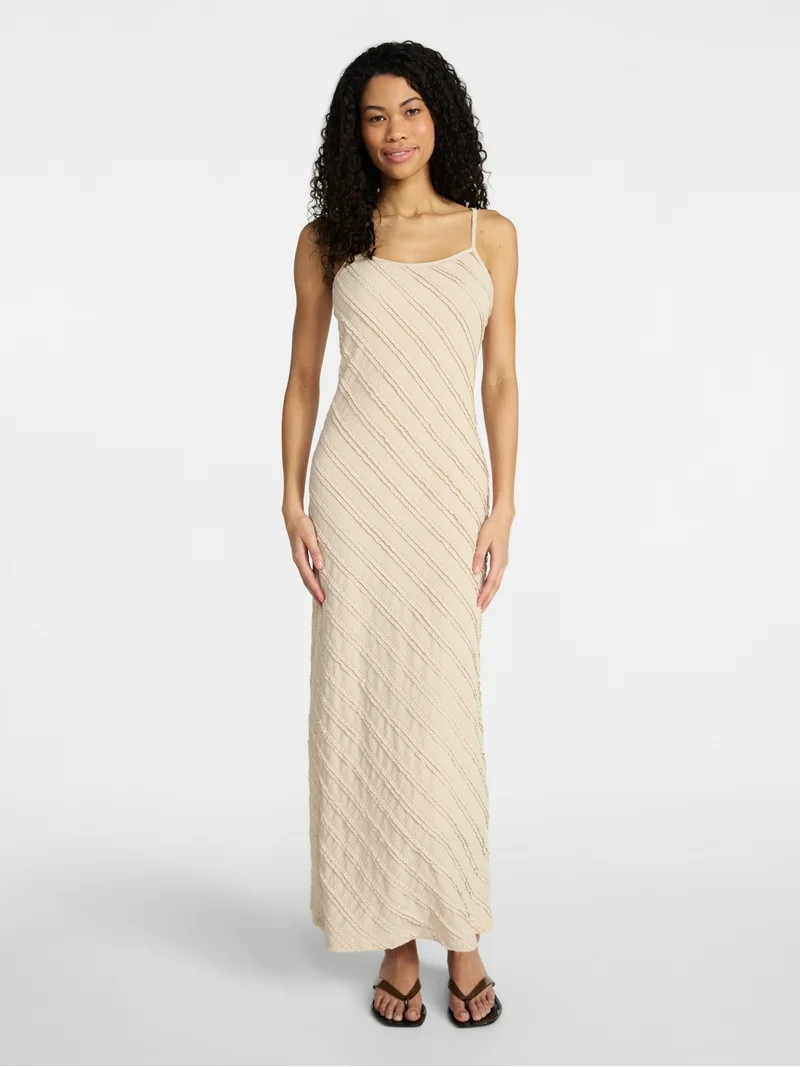No Boundaries Sleeveless Ruffle Maxi Dress, Women's XXS-XXL | Walmart (US)