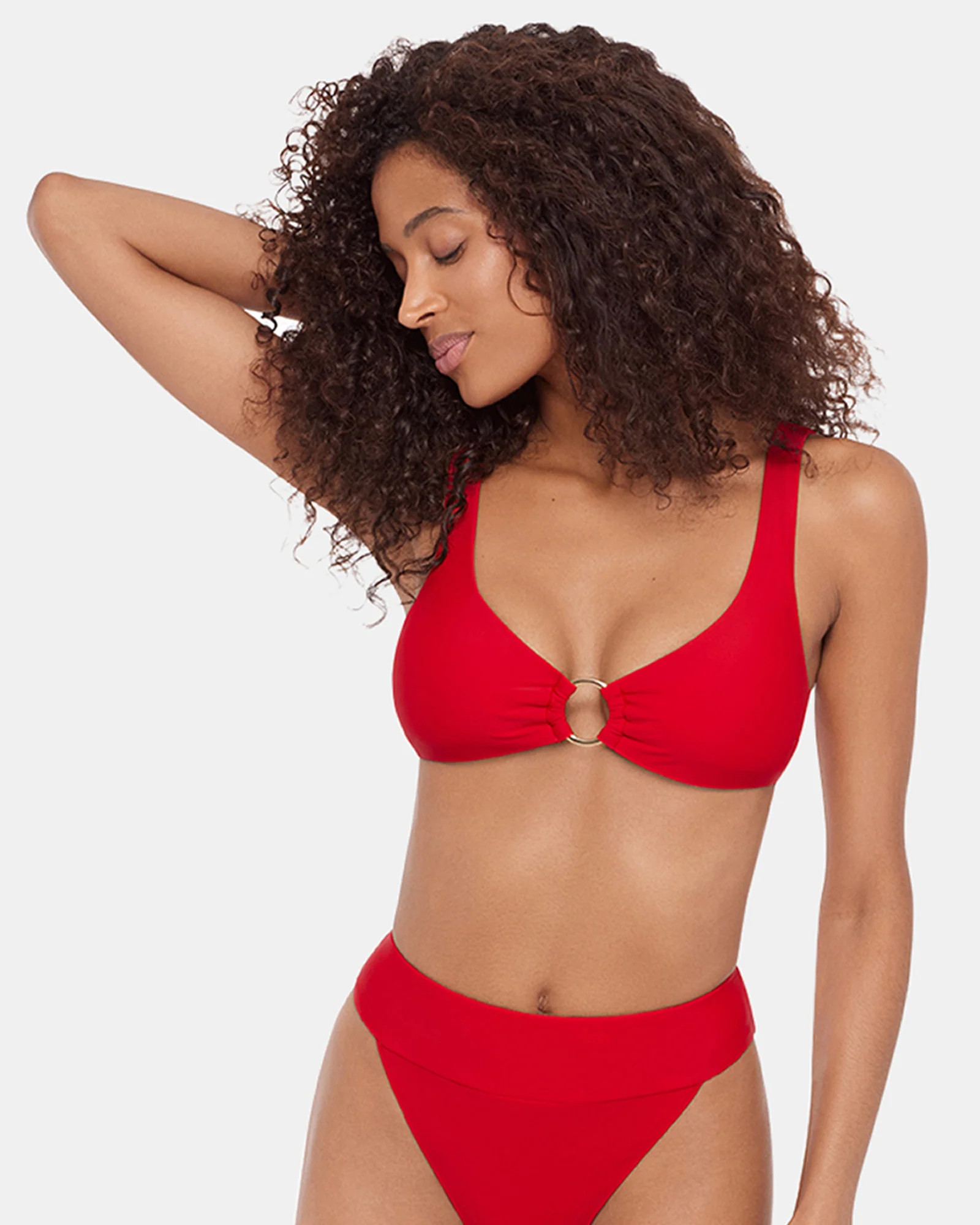 SLEEK 'N CHIC BIKINI TOP CHERRY Women's Bikini Top | Steve Madden (US)