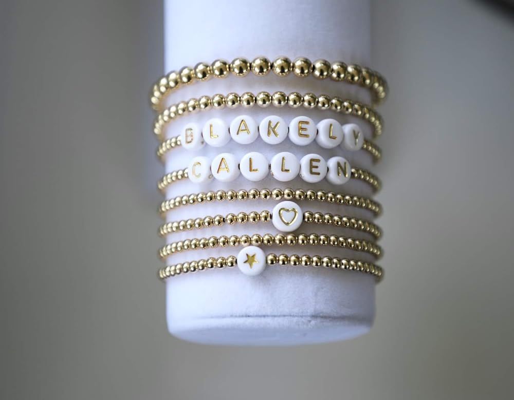 Gold Luxe Custom18kt Gold Filled Bracelet Personalized Non Tarnish Waterproof | Amazon (US)
