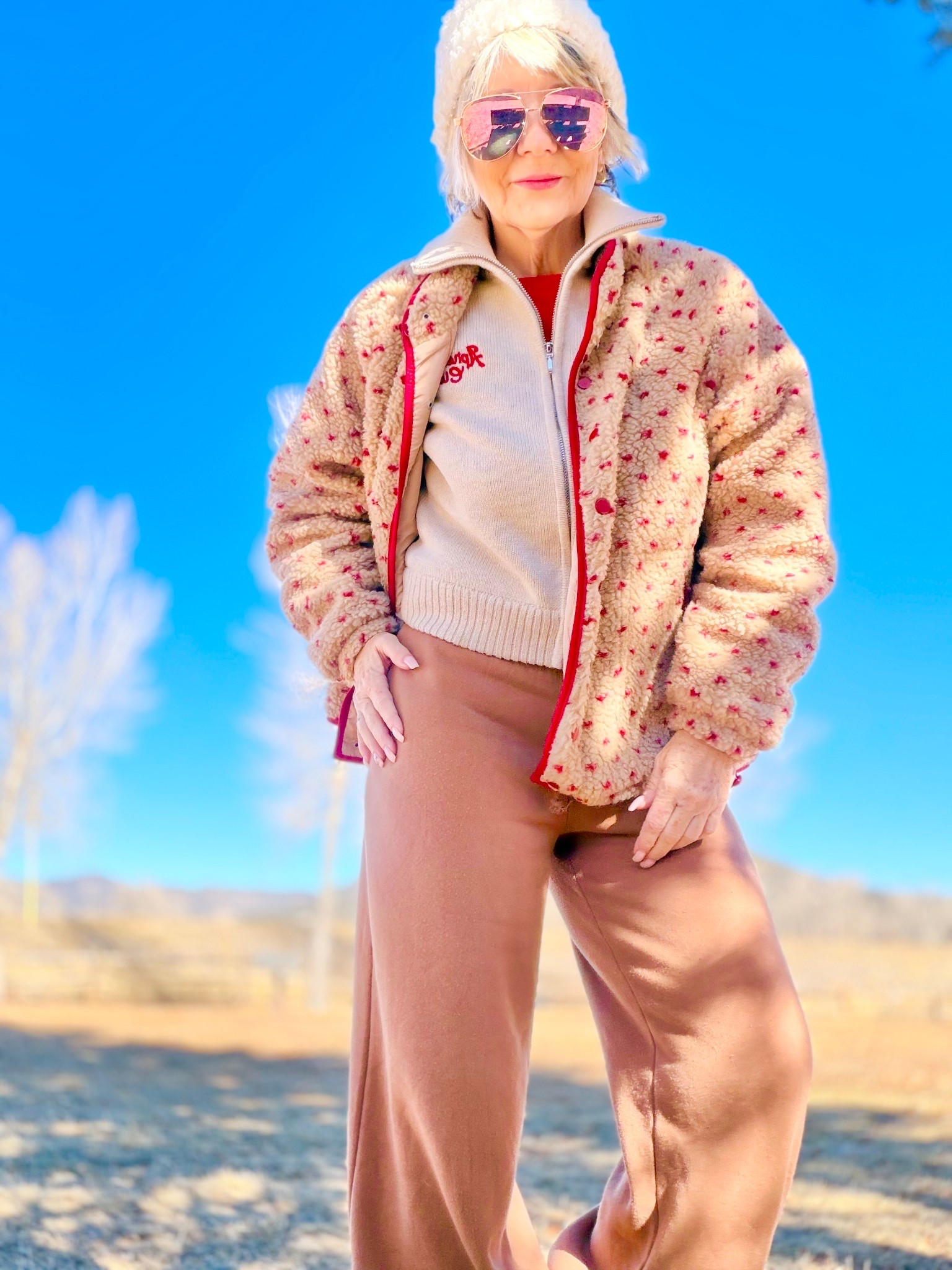 Yesterday’s cozy but make it cute outfit! On a ski trip with the family and playing with Renley. #apresskioutfit #nanastyle 

#LTKPetite #LTKootd