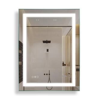 Magic Home 24 in. x 36 in. Wall Mount LED Bathroom Mirror with Front and Backlight Dimmable 3 Bri... | The Home Depot